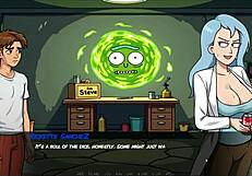 Portal Porn Demoniums Parody Hentai Game Ep 1 Mortys Sister Squirting in Shower