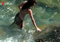 Oh My! Horny Teen Babe Rides Boyfriend on Beach While Voyeurs Watch!