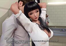 Ripples 7 game features curvy mature teen in ripped outfit anime adventure
