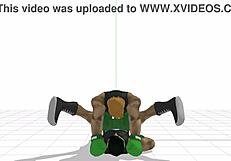 little mac engages in bareback gay sex during game