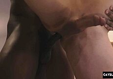 Hard black gay sex with big black cock bareback