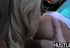 Busty dyke Keisha Gray fingered hard in shower