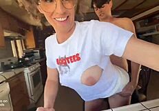 Stepmom Takes Rough Pounding with Big Tits and Ass Under Skirt