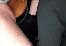 does she suck my monster cock secretly in the office and swallow it all while i cum hard