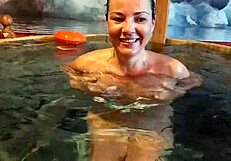 Thrilling Public Flashing And Screaming Masturbation In Spa