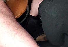 does she suck my monster cock secretly in the office and swallow it all while i cum hard