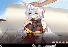 i'm lerning kons leson week 05 with sum erotic instructions in the anime game