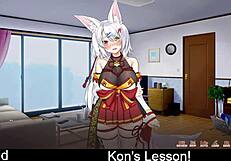 i'm lerning kons leson week 05 with sum erotic instructions in the anime game