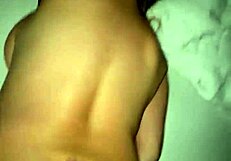 Watch this huge cock creamy titty fuck in the restroom with teasing and pounding