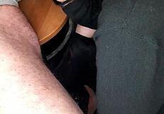 does she suck my monster cock secretly in the office and swallow it all while i cum hard