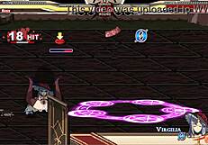 jessica battles warugiria in a paid hentai clash.