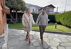 Christmas gift turns wild with a huge cock while husband films the action.