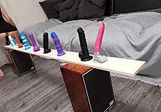 Which dildo wins in this huge collection challenge?