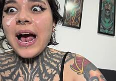 fat curvy puta bent over flashing tits and pussy in public cumwalk