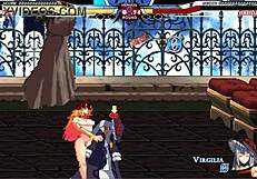 jessica battles warugiria in a paid hentai clash.