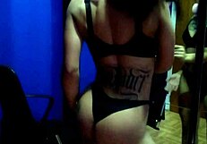 Is Anjinha Touching Herself Sensually In Lingerie Before The Mirror?