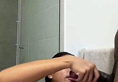 I have fun in public bathroom, almost got caught with my girl -amateur couple- nysdel