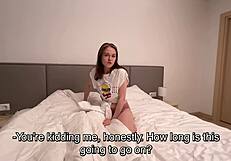 The cuckold husband endures cum on his face from taboo encounters with family figures.