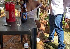 60-year-old pervert FUCKS a girl in a BAR.