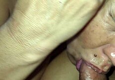 my mother-in-law with big natural tits likes sucking my dick in homemade amateur video with teacher vibe