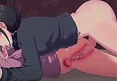 Wow, can you believe this reversed futanari action in wild cartoon hentai?