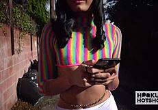 Small tittied babe Viva Athena extracts all her hookups' cum with blowjob, deepthroat, and anal fingering