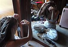 Jazmine jynx shows her huge pussy lips before and after labiaplasty with strapon sex