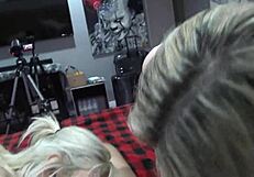 Double Blonde Babes Dominate in Wet Threesome