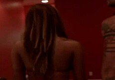 busty beauty swallows cum after a hardcore fuck. man, that bed was rockin with her bent over!