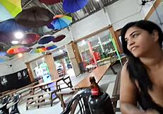 Man, she lost game but got pounded doggystyle on beach