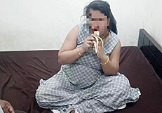 Hey, Devar slipped sister-in-law her fave banana for some hot doggy action! 🍌