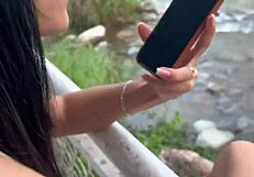 Teen culona fucked while chatting with boyfriend on phone