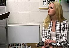 Mall Cop MAKES Slutty Suspect SQUIRT on Desk