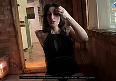 Wife cheats with new friend at fitness club for blowjob and creampie