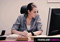 Chief helps his secretary Bella Rollan with needs at work.