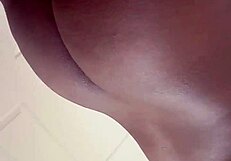 Solo masturbation in front of mirror leads to intense orgasm, capturing every ass detail