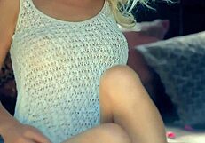 Discovering the hot blonde teen 18+ in solo maledom scene