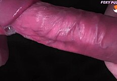 Close-Up of Sloppy Milking Blowjob on Lactating Lover's Dick