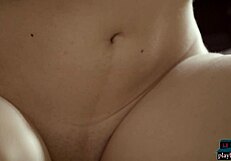 Look, Katrine Pirs, stunning Arab teen, strips for Playboy softcore