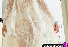 I love how Kimmy Granger poses naked, showing her big tits and curvy milf body.