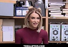 Teenlifter - Skinny Body Blonde Teen 18+ Shoplifter Fucked By Security Guard After Search - Emma Hix Wrex Oliver
