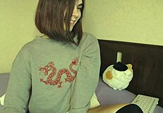 Watch my fit teen girlfriend masturbate wet pussy on webcam