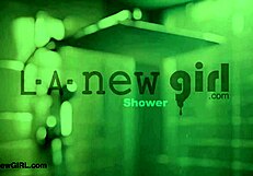 Did this lovely teen brunette just tease us after her steamy shower?