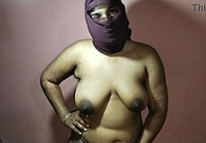 Stepmom gives back massage to stepson with big tits