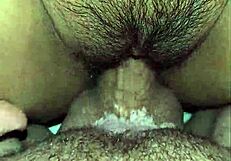 A latina couple with small tits gets wet and cums on ass