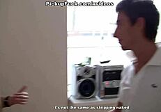 Two blondes passionately suck cock during dance lesson in public pickup