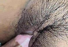 A latina couple with small tits gets wet and cums on ass