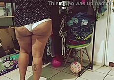 Wow, The Fat Chubby Mexican BBW Is Cleaning The Room!