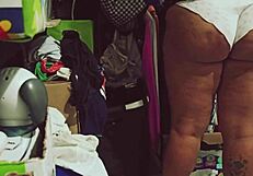 Wow, The Fat Chubby Mexican BBW Is Cleaning The Room!