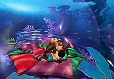 A couple enjoys a bubble of pleasure in fantasy